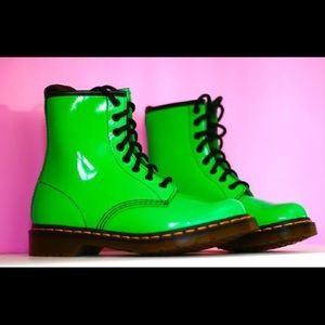 lime green doc martens
